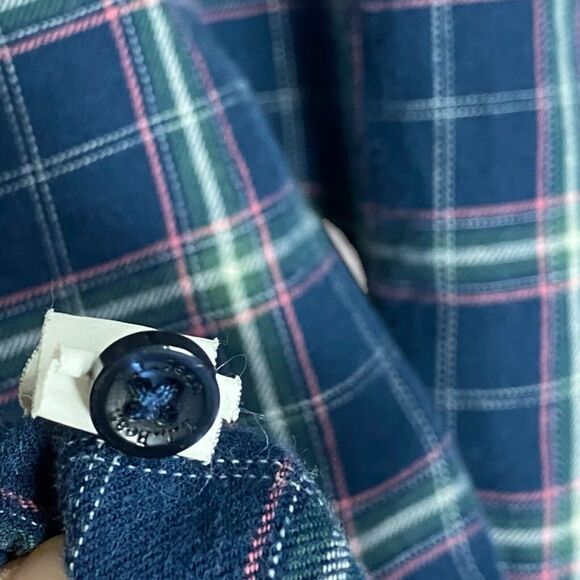 Vtg LL Bean Shirt Womens Large Flannel Plaid Lightweight Pintuck Western Cottage - Picture 16 of 16